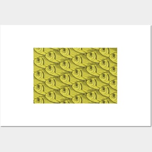 Yellow Fish Pattern Posters and Art